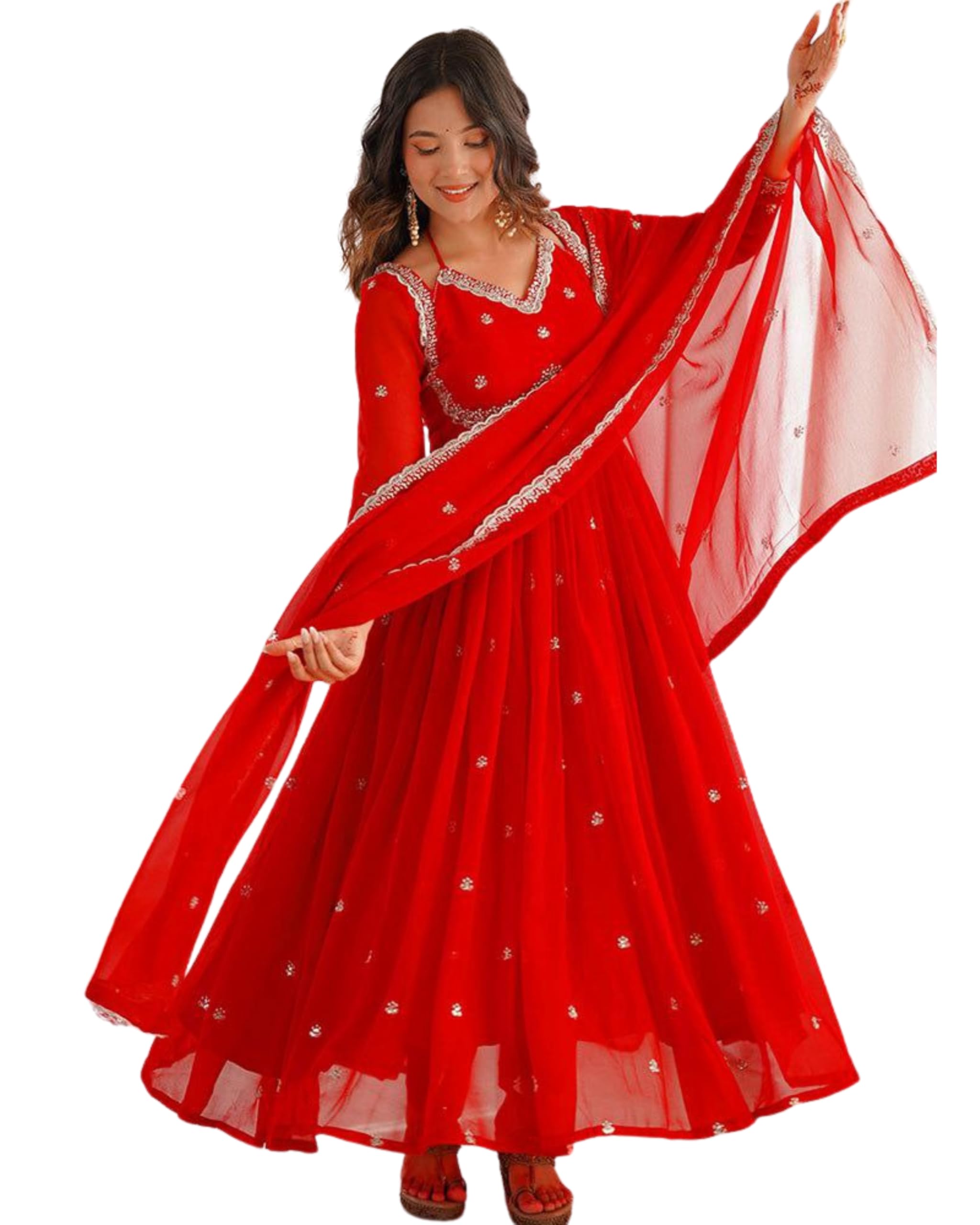 Women's Designer Anarkali Gown, Elegant Ethnic Wear for Festive and Wedding Occasions-image-49