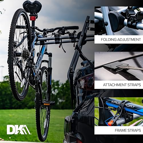 Miniatura 3 de DK2 - Portabicicletas para 3 bicicletas | BCR190 | Resistencia a temperaturas extremas, aluminio UV | 81 lb Capacidad de transporte | 27.7 x 12.7 x