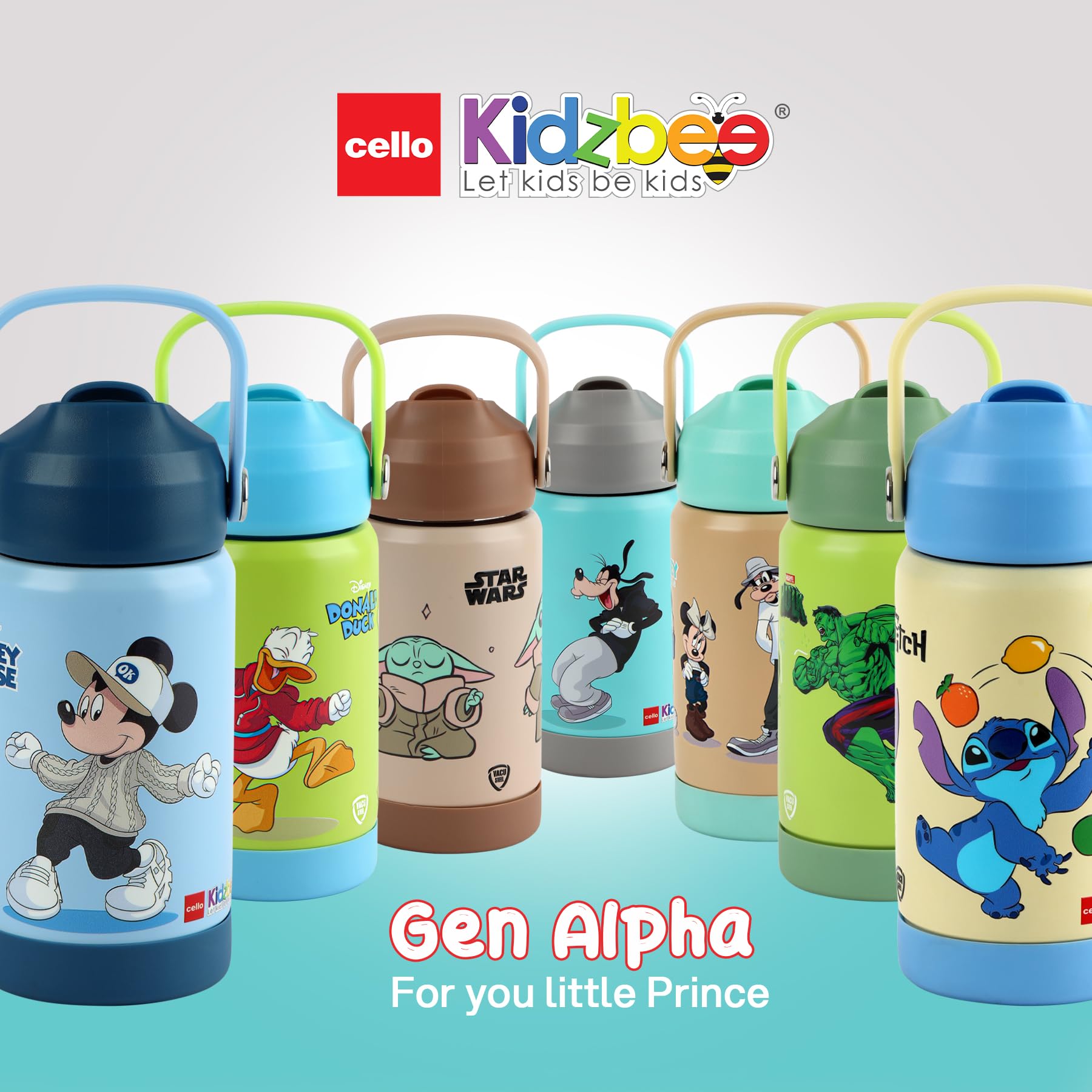 Cello Kidzbee Water Bottle - Stainless Steel Kids Flask -8