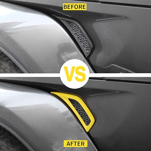 Miniatura 7 de Voodonala Para Jeep JL Lateral Aire Acondicionado Salida Decoración Trim para Jeep Wrangler JL JLU Gladiator JT, ABS Rojo