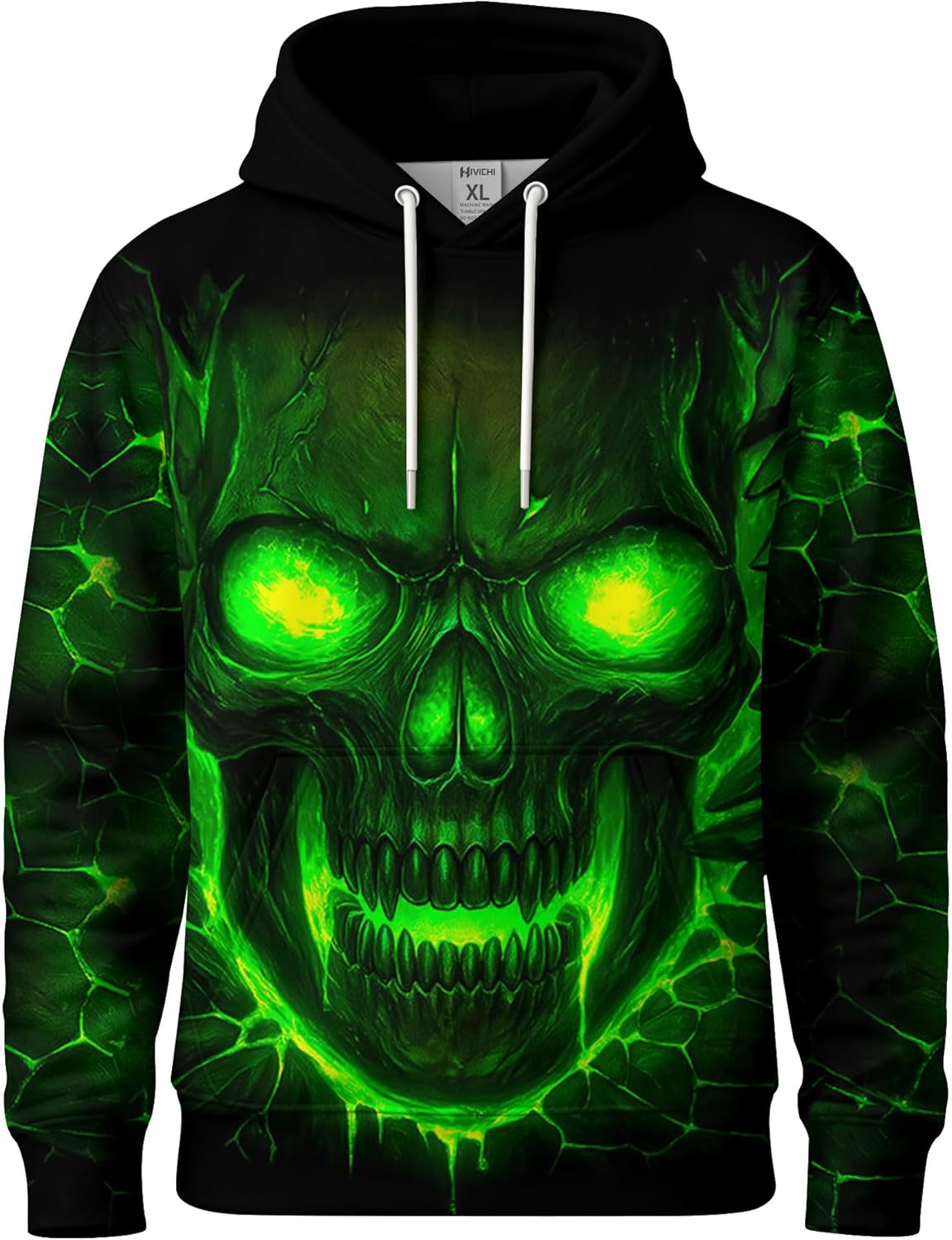 HIVICHI Graphic Hoodies for Men Funny 3D Print Cool Design Novelty Fashion Pullover Hooded Sweatshirt