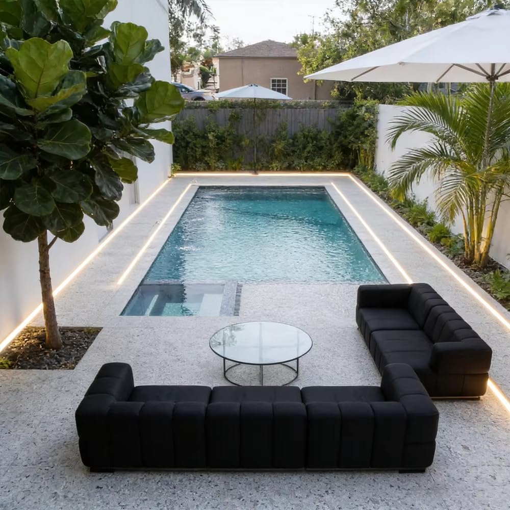 Prefabricated Modular Swimming Pool for Backyard Use, Above Ground Container Pool with Optional Heating and Filtration System for Garden Recreation and Vacation Homes