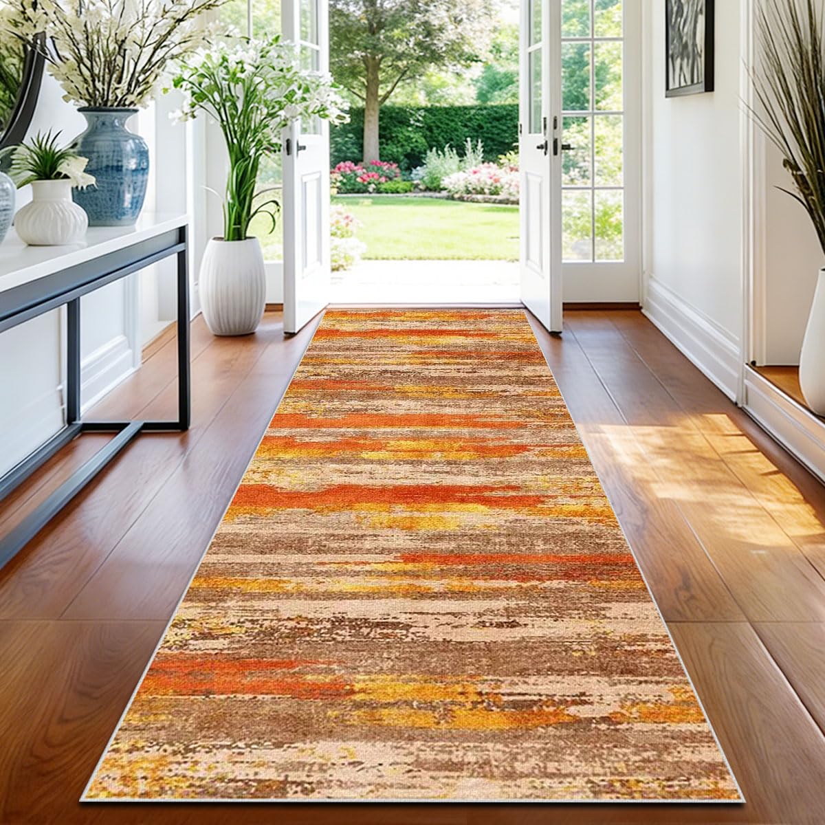 TFEHXYZU Hallway Runner Rug Non Slip Kitchen Rugs Washable Hallway Hall Runner Narrow Rugs 40 x 400 cm Runner Rug for Entryway Floor Carpet Runner for Kitchen Hallway Bedroom Living Room