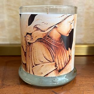 ABBA Oil Archangel Michael-Warrior Angel Candle 4"x3" in The Fragrance of Divine Mercy (Sweet Olive/Orange Citrus/Biblical Herbs & Spices) ABBA Jerusalem