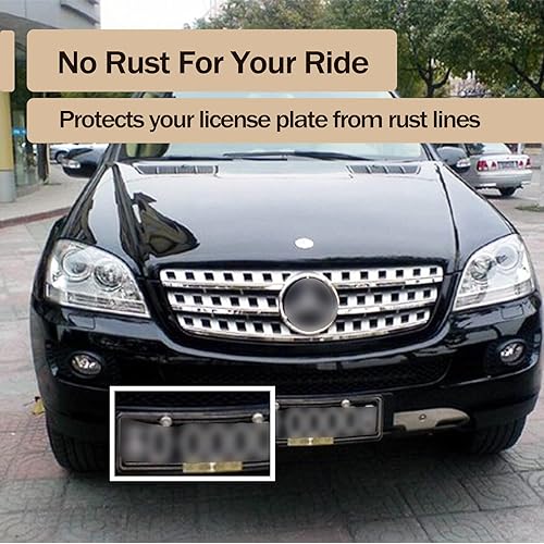 Miniatura 6 de Juego de 4 tornillos de matrícula negros, sujetadores universales de acero inoxidable para matrículas, marcos y cubiertas en automóviles domésticos,