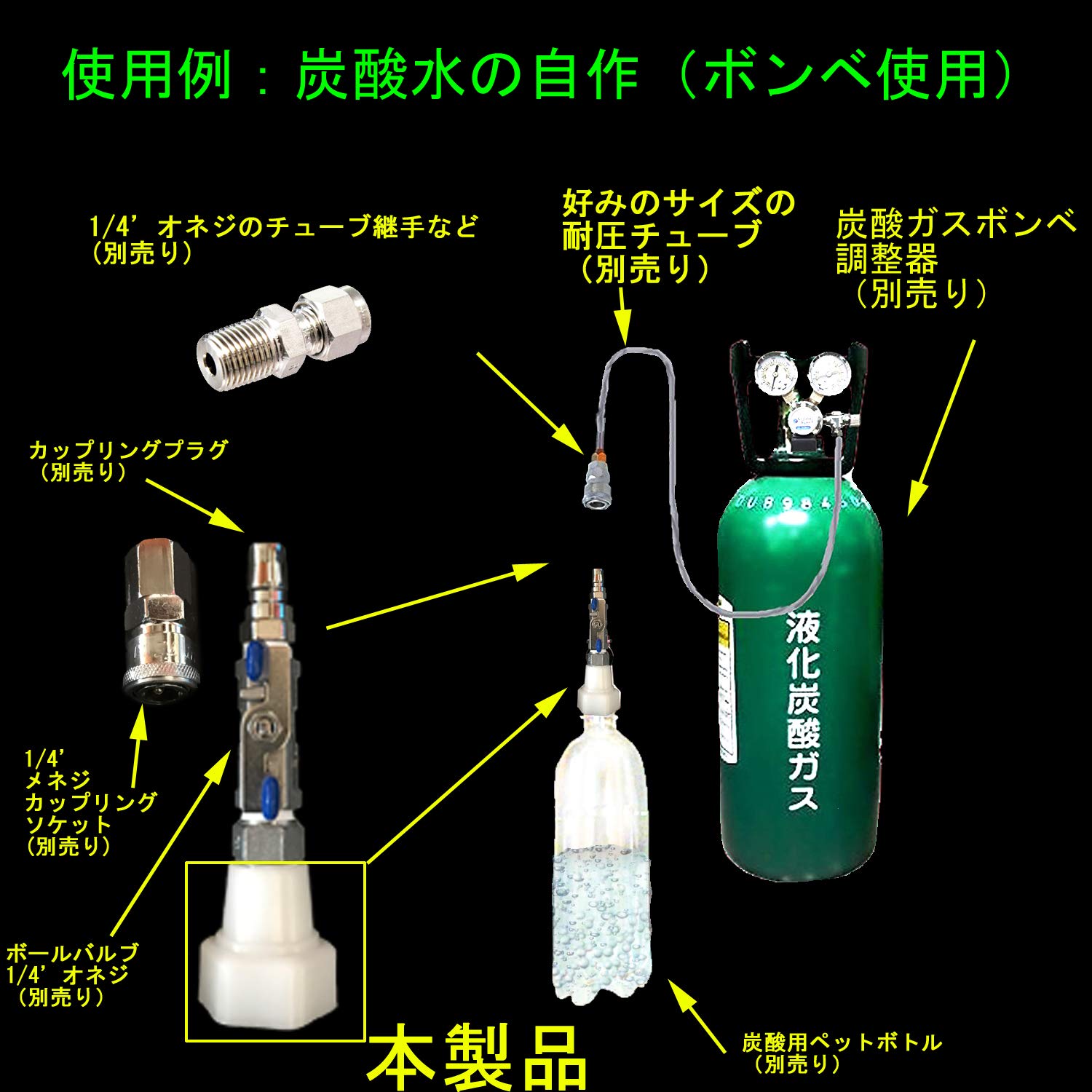 Amazon.co.jp: （10個セット）配管接続用ペットボトルキャップ