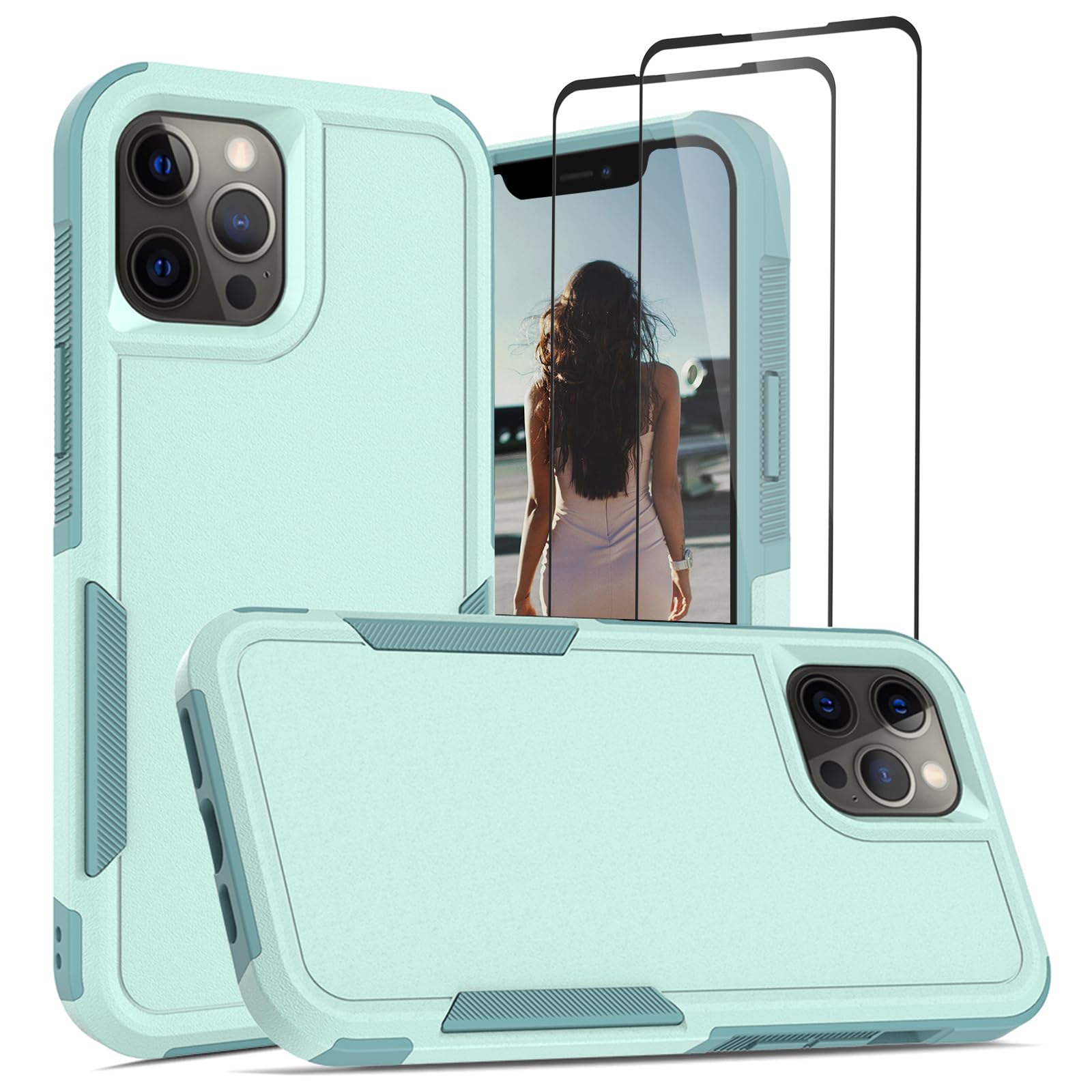 Jeylly Compatible with iPhone 12 Pro Max Case, Heavy Duty Rugged Slim Shockproof Cute Protective Cell Phone Cover for iPhone 12 Pro Max 6.7 inch,