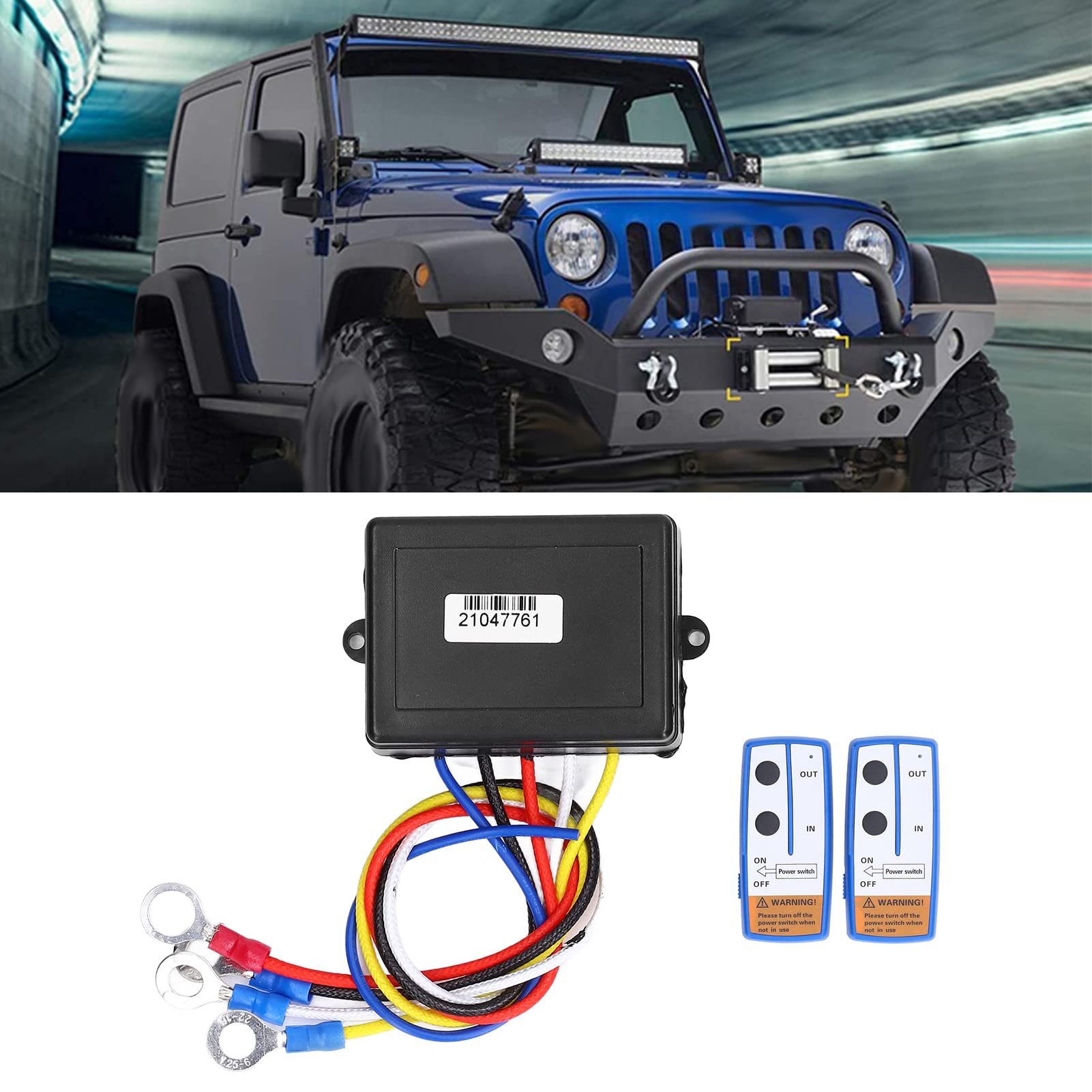 Interruttore del Sistema di Controllo Remoto Wireless Per Verricello Elettrico 120W 12‑24V Sostituzione Per Jeep Truck ATV SUV
