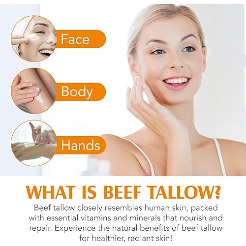 Miniatura 7 de Sarga de ternera para la piel, sargo de res y bálsamo de miel, 4.2 onzas, humectante facial de tara, hierba orgánica, sargo de carne batida