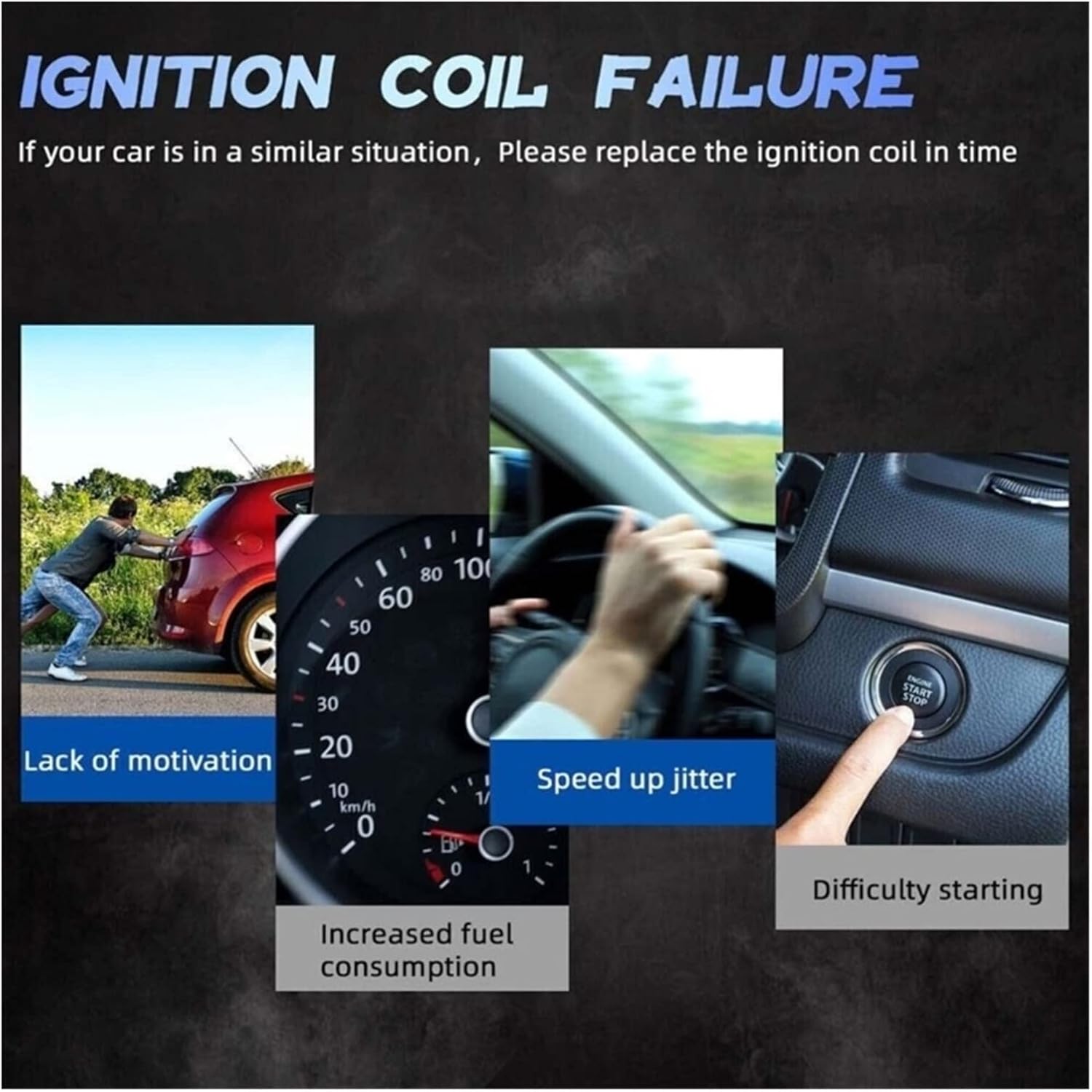 Car Sparking-Plug Checker Ignition System Coil Engine Auto Diagnostic Tool Suitable For 06E905115E 07K905715D 07K905715F D7YA(Black)