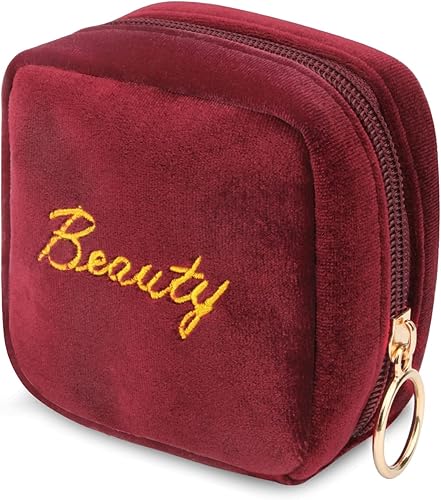 SIDESUGAR Pequeña bolsa de maquillaje para cosméticos, bolsa de aseo portátil, organizador de maquillaje para cosméticos, mini bolsa de