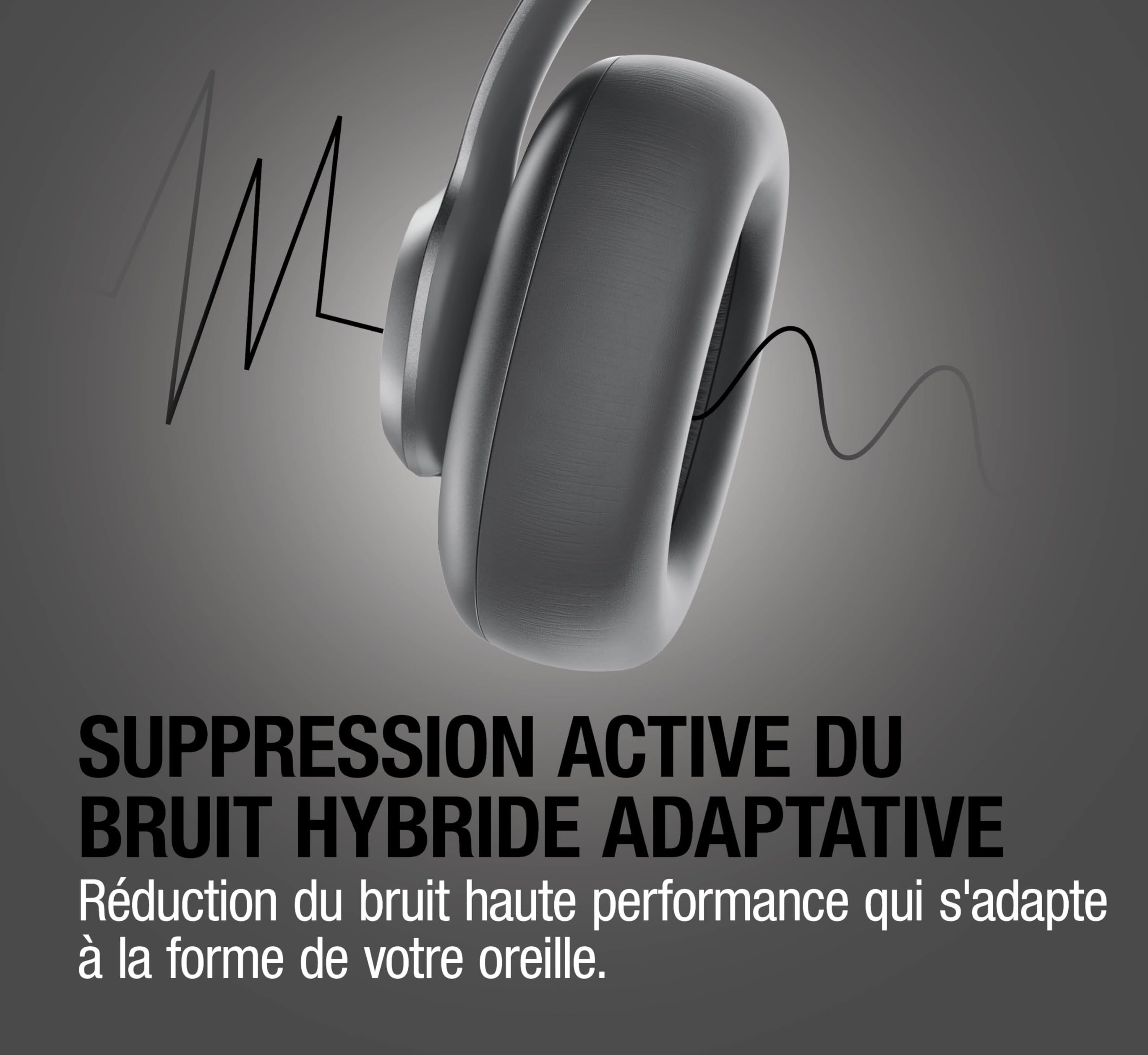 Fresh 'n Rebel Clam Ace 2, Casque ANC sans Fil, Réduction de Bruit Active Hybride Adaptative, Mode Son Ambiant, Bluetooth Multipoint, Pliable, Charge Rapide, 60 h ANC/100 h d’Autonomie (Storm Grey) - 2