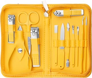 Manicure Pedicure Set - Nail Clippers Toenail Clippers Kit,Professional Manicure Kit Pedicure Kit,Nail Care Kit with,Travel Case, Set of 12