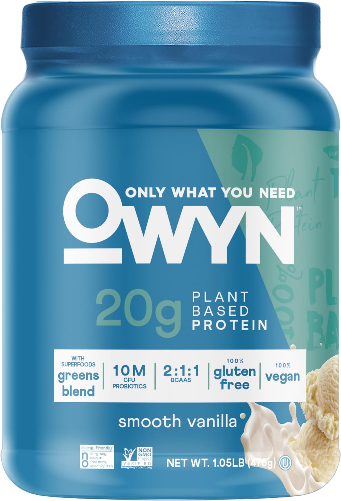 Smooth Vanilla Flavored 20g Protein Powder, 1.05 LB