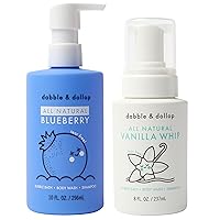 Vista 19 de Dabble & Dollop Gel de Ducha y Champú de Fresa + Vainilla – Baño de Burbujas Natural 3 en 1 para Niños, Sin Parabenos ni Sulfatos, Vegano, Sin