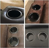 Vista 4 de Quluxe Portavasos para sofá, el mejor portavasos antiderrames de plástico para tu sofá o automóvil, color negro (paquete de 4)