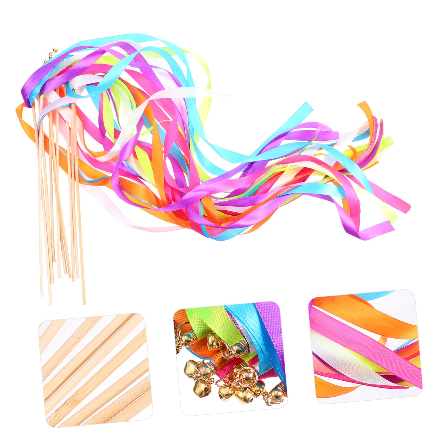 DECHOUS 30stücke Party Ribbons Sticks Zufallsfarben Dekoration Für Hochzeiten Feiern Und Events Satin Gefertigt Leicht Und Handlich
