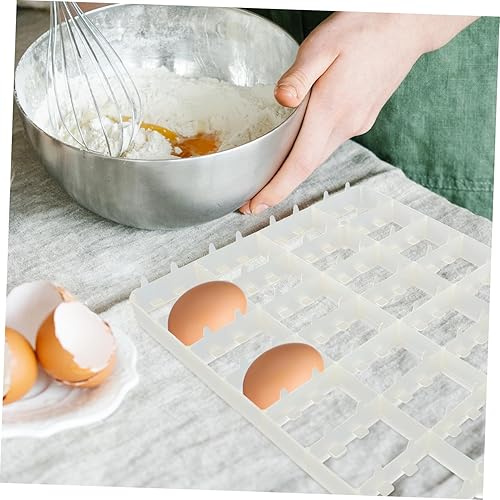 Miniatura 5 de Uonlytech Bandeja de almacenamiento de huevos de transporte gruesa apilable de plástico para transporte de larga distancia, contenedor protector y