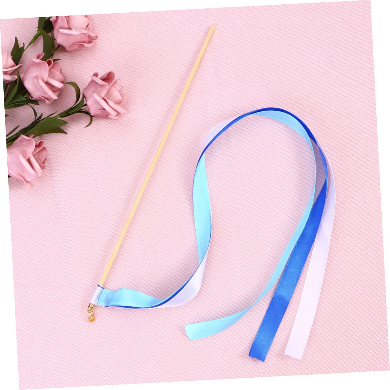 LABRIMP 40stücke Hochzeit Wands Mit Glöckchen Blaue Satin-ribbons Für Hochzeiten Partys Und Feiern Kreative Zauberstäbe Für Festliche Anlässe Als Gastgeschenk