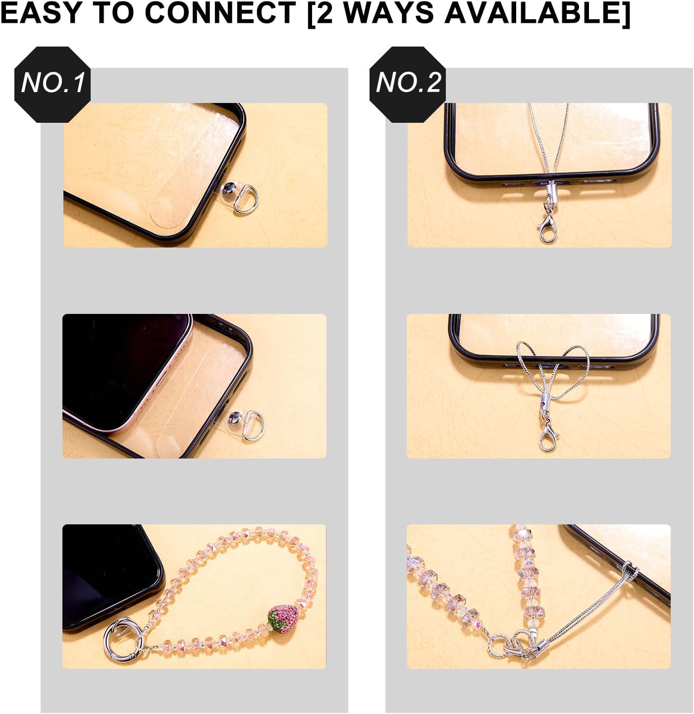 BEEFLYING Beaded Phone Wrist Strap, Cellphone Lanyard Chain, Sparkling Wristlet Bracelet for Women