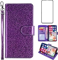 Vista 1 de Asuwish Funda para Samsung Galaxy S9 Plus con protector de pantalla de vidrio templado y accesorios para celular, ranura para tarjetero, función