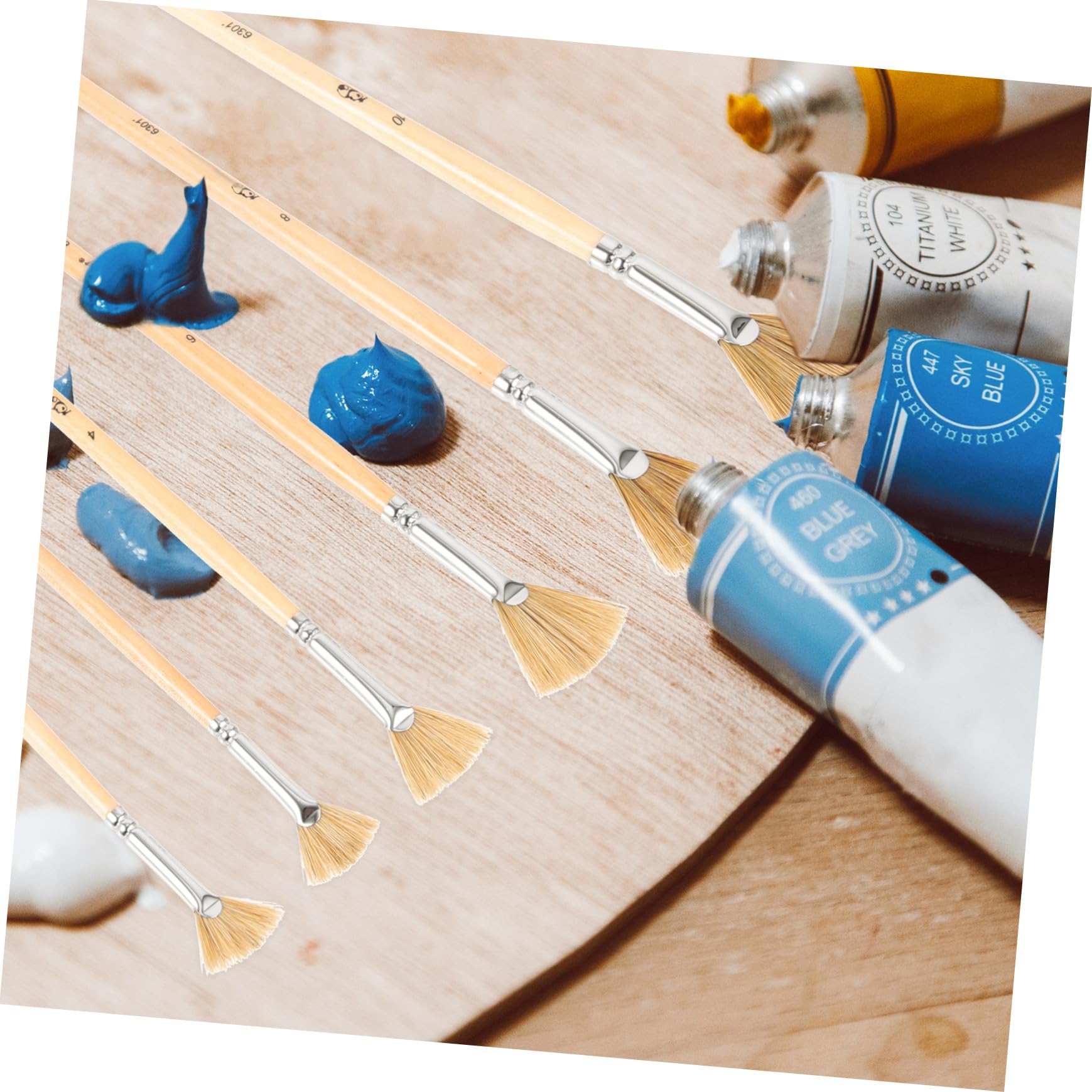 VILLCASE 18stücke Teiliges Set Fächerpinsel Für Und Ölfarben Vielseitige Malpinsel Für Details Geeignet Für Kunstprojekte Schul Und Freizeitaktivitäten