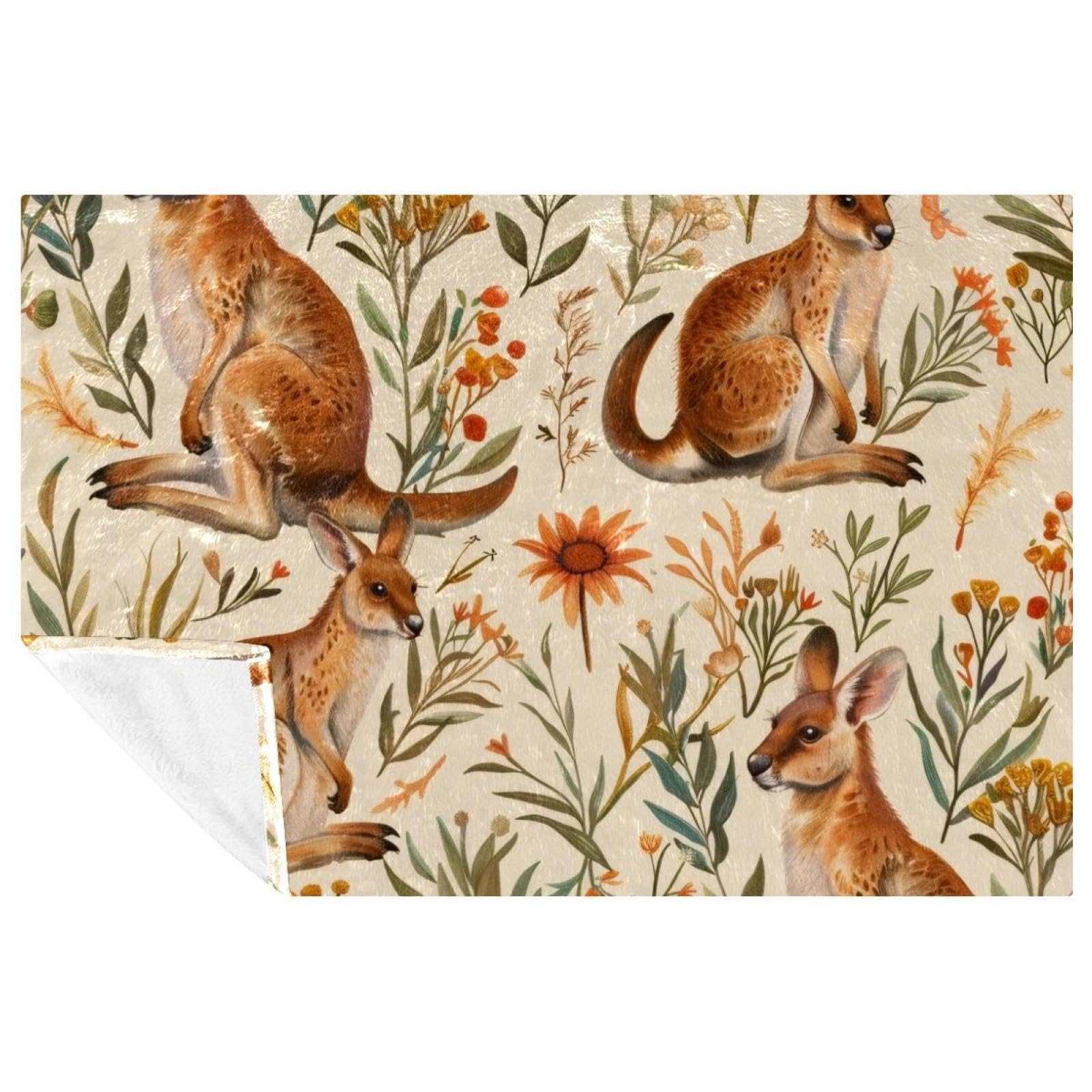 Couverture kangourou imprimé tournesol pour vos sorties camping, plage et pique-nique
