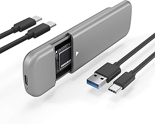 M.2 NVMe SSD 外付けケース USB3.2 Gen2 10Gbps高速転送 2230 | 2242 | 2260 | 2280 PCIe M-Key | M&B-Key 8TB SSD用アルミSSDケース USB AとUSB Cケーブ...