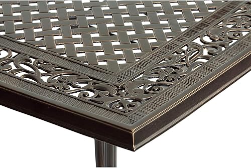 Miniatura 8 de Hanover Fontana - Juego de comedor al aire libre de 9 piezas, de aluminio resistente al óxido, para 8 personas con balancines giratorios y mesa