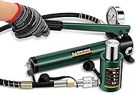 Vista 1 de Newhai Bomba de mano hidráulica de 10 toneladas 2" Ram Jack+cp-180 con manómetro hidráulico Porta Power Kit de 10 toneladas Cilindro corto de perfil