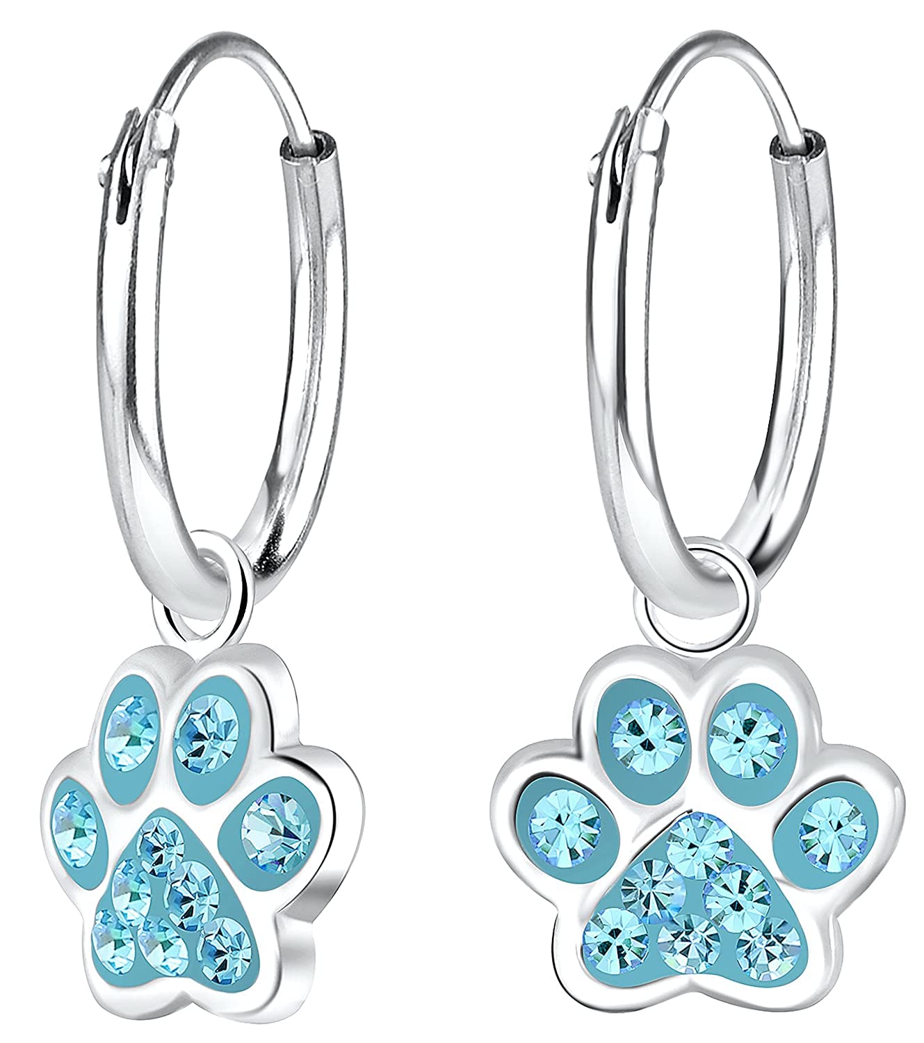 Aww So Cute 925 Sterling Silver Hypoallergenic Puppy Paw Hoop Earrings for Babies, Kids & Girls | Diwali Gift | Comes in a Gift Box | 925 Stamped with Certificate of Authenticity | ER0023 (B0B1MMYYKL) Amazon Price History, Amazon Price Tracker