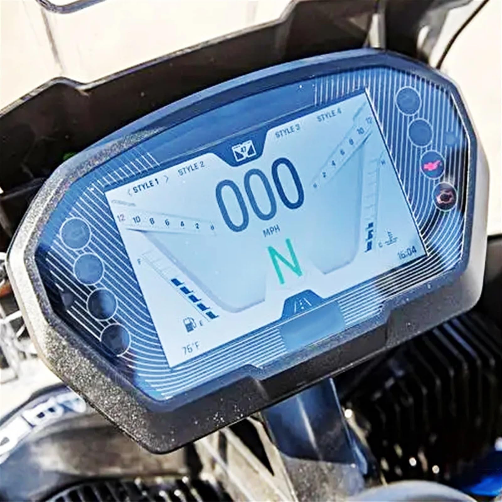 Coque Compteurs Moto Compatible Avec Street Pour Triple Pour 765RS Pour 1200RS Boîtier De Compteur De Vitesse De Moto Tachymètre Jauge Odomètre Boîtier D'instrument Couvercle Décoration(A cover)