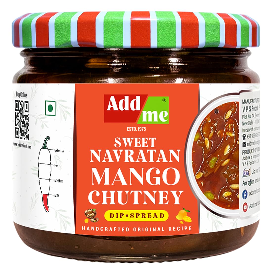 Add Me Homemade Navratan Sweet Mango Pickle with Dry Fruits 350g aam ka achar meetha chutney achar Without Oil