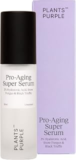 Pro Aging Serum - Natürliches Anti Aging Gesichtsserum mit Hyaluronsäure + Vitamin C für alle Hauttypen - Vegane Naturkosmetik ohne Zusatzstoffe - Hyaluron Serum Plants Are Purple