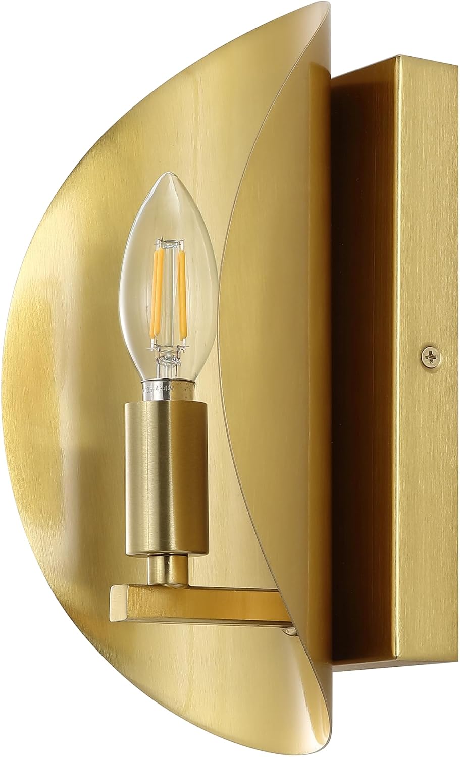 SAFAVIEH Lighting Collection Calluna Brass Wall Sconce Set of 2 Light Fixture, Ideal for Bathroom, Entryway, Vanity, Foyer, Hallway, Living Room (LED Bulbs Included)