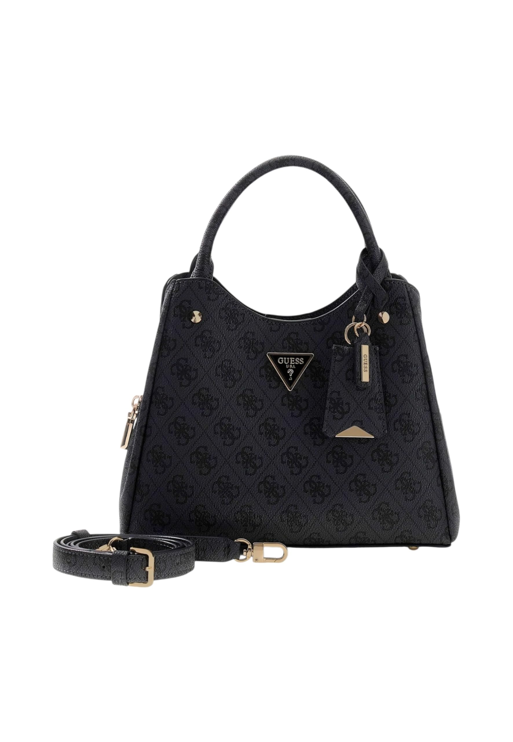 GUESS bolso bandolera Meridian II Girlfriend Carryall Bag Coal Logo gris oscuro