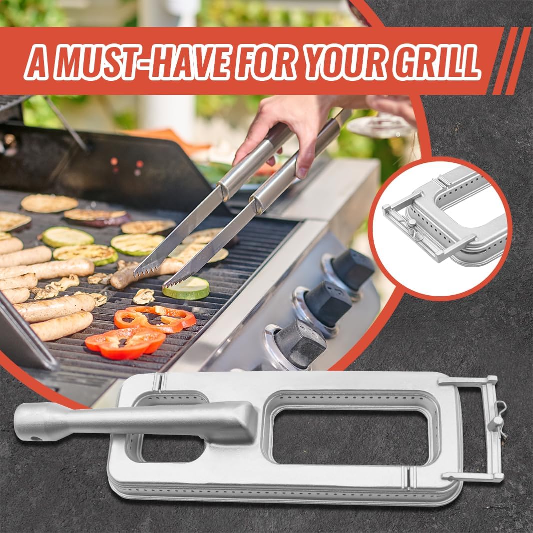 Grill Parts Replacement for Members Mark, Replacement for CISC, Bakers Chef Grand Hall BBQ Grills 608SB, Monarch-04A 04B Cast Stainless Steel 304 Grill Burner 15 3/4 x 4 3/4 in 3 Pack