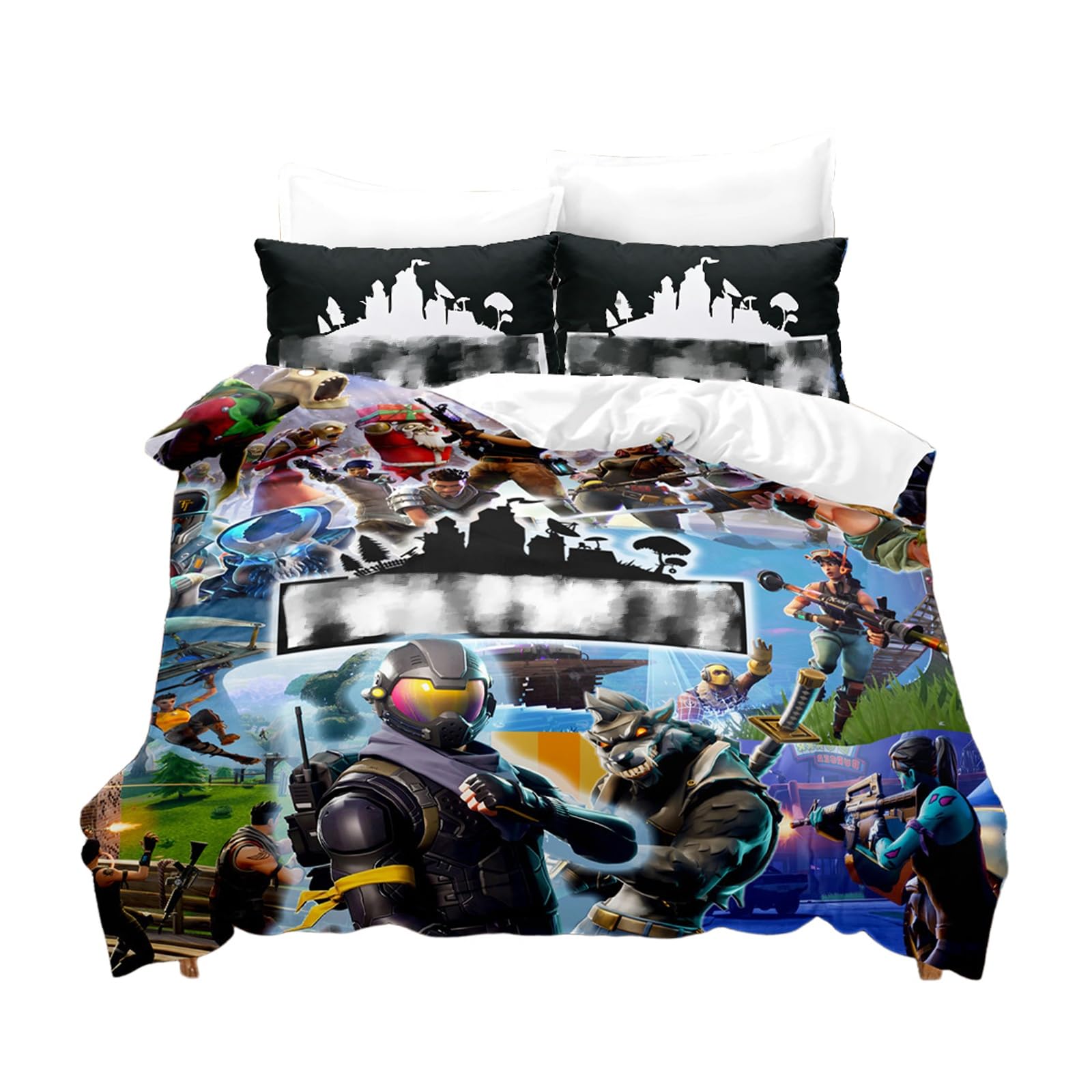 NTGFU 3 PCS Single Bedding Set Duvet Cover & Pillowcases, Soft Microfiber Anime Quilt Cover Set, Warm Breathable Bedding for Kids Teens Adults, Ideal for Home Single Bed Dorm Guest Room(135x200cm)