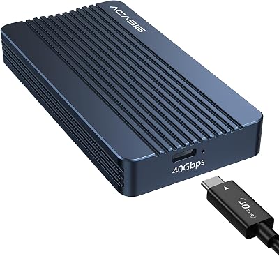 ACASIS Case SSD M2 NVMe 40Gbps,TBU405 Compatibilità con Thunderbolt 4/3/ usb3.2/3. 1/3,0/2.0, SSD NVMe Case enclosure Support SSD 2280/2260/2242/2230 B+M M-Key, Lavori per M1 M2 Pro/Max