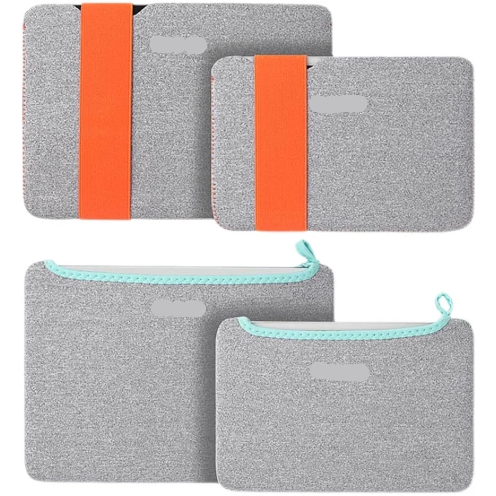 Bolsa Blanda De Tableta Funda for Tableta, Funda portátil for Tableta, Funda con Cremallera for tabletas, Funda a Prueba de Golpes, Funda for Bolsa(Orange and Grey,8 Inch)