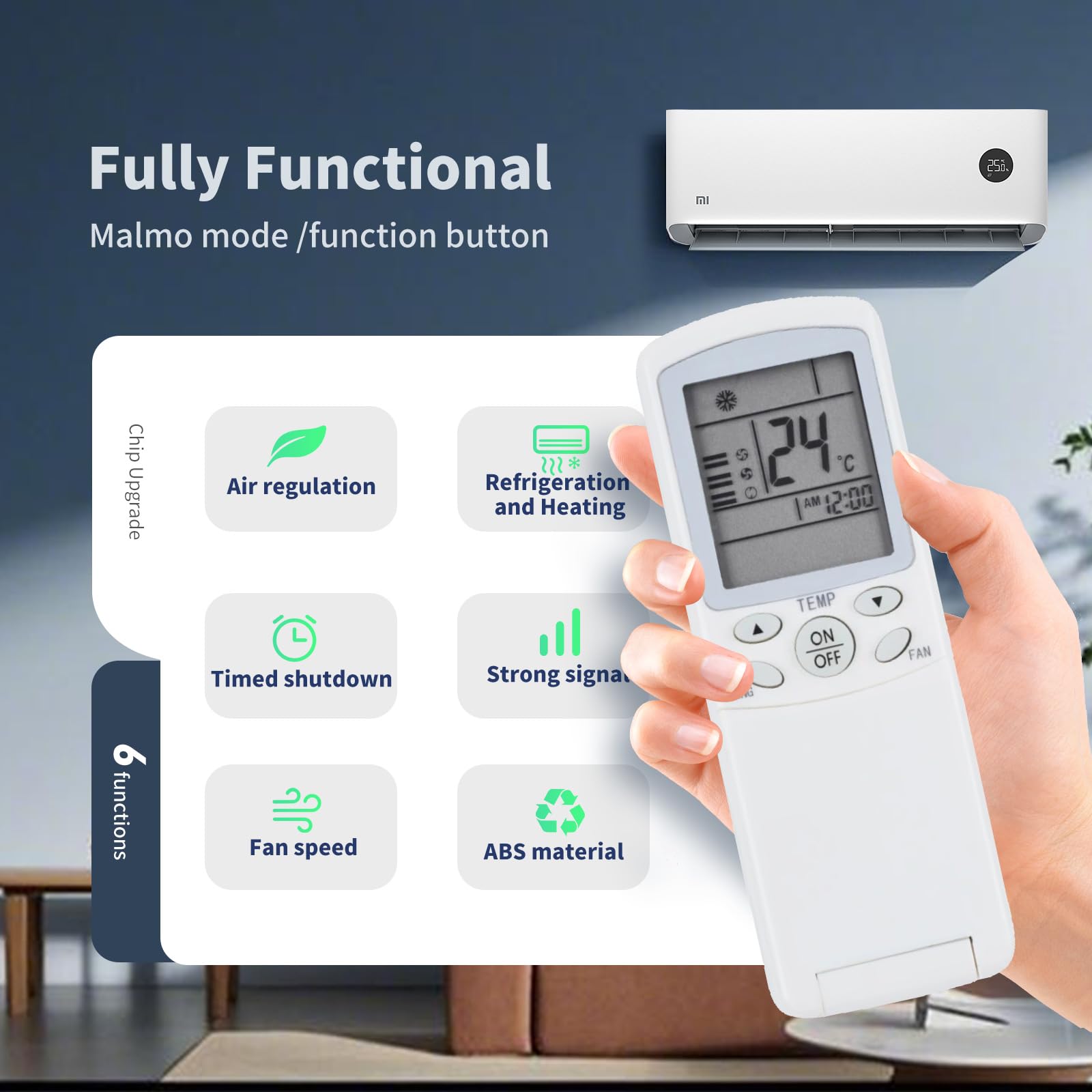 VINABTY YL-H03 Telecomando di Ricambio Adatto Per Haier Air Conditioner YL-H17 YL-H03 YR-H03 YR-H07 YR-H08 YR-H10 YR-H04 YLH03 YRH03 YRH04 YRH07 YRH08 YRH10