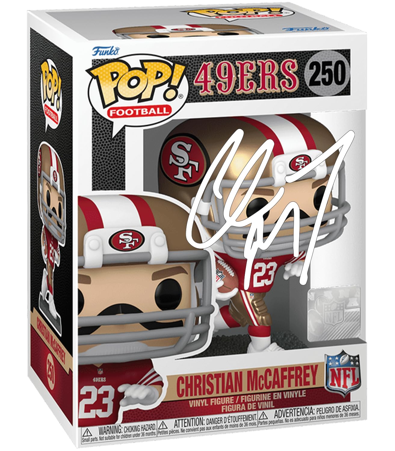 Christian McCaffrey #250 Facsimile Signed Reprint Laser