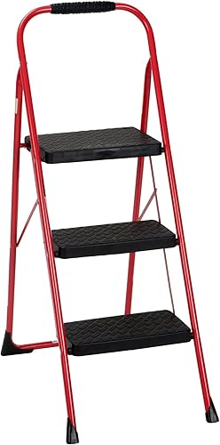 Miniatura 48 de Cosco 11408PBL1E Taburete plegable de tres escalones grandes con empuñadura de goma, platino y OXO Good Grips - Ensaladera grande