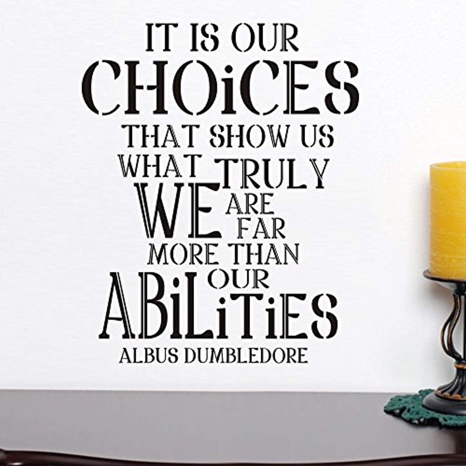 It Is Our Choices Dumbledore Quote Harry Potter Quote Poster Albus Dumbledore Quote Inspirational Wall Sticker  Vinyl Wall Graphic Home Art Decorâ€“It Is Our Choices, Vinyl, 27" Hx22 W :  Tools & Home Improvement