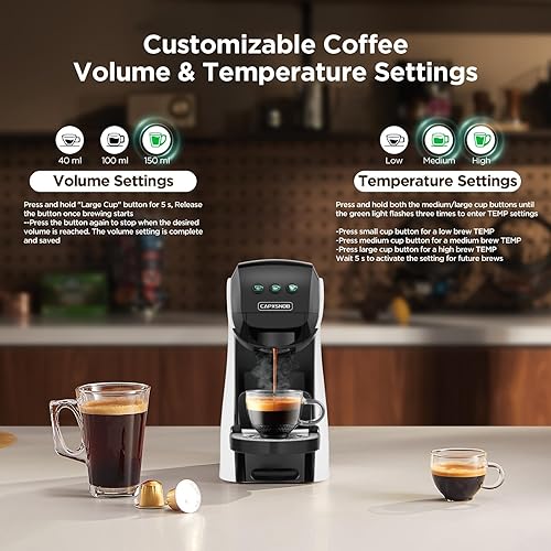 Miniatura 7 de Warriors1 - Cafetera para Keurig K Cup, cafetera espresso para Nespresso Original, cápsulas de café Dolce Gusto, café molido, cafetera para