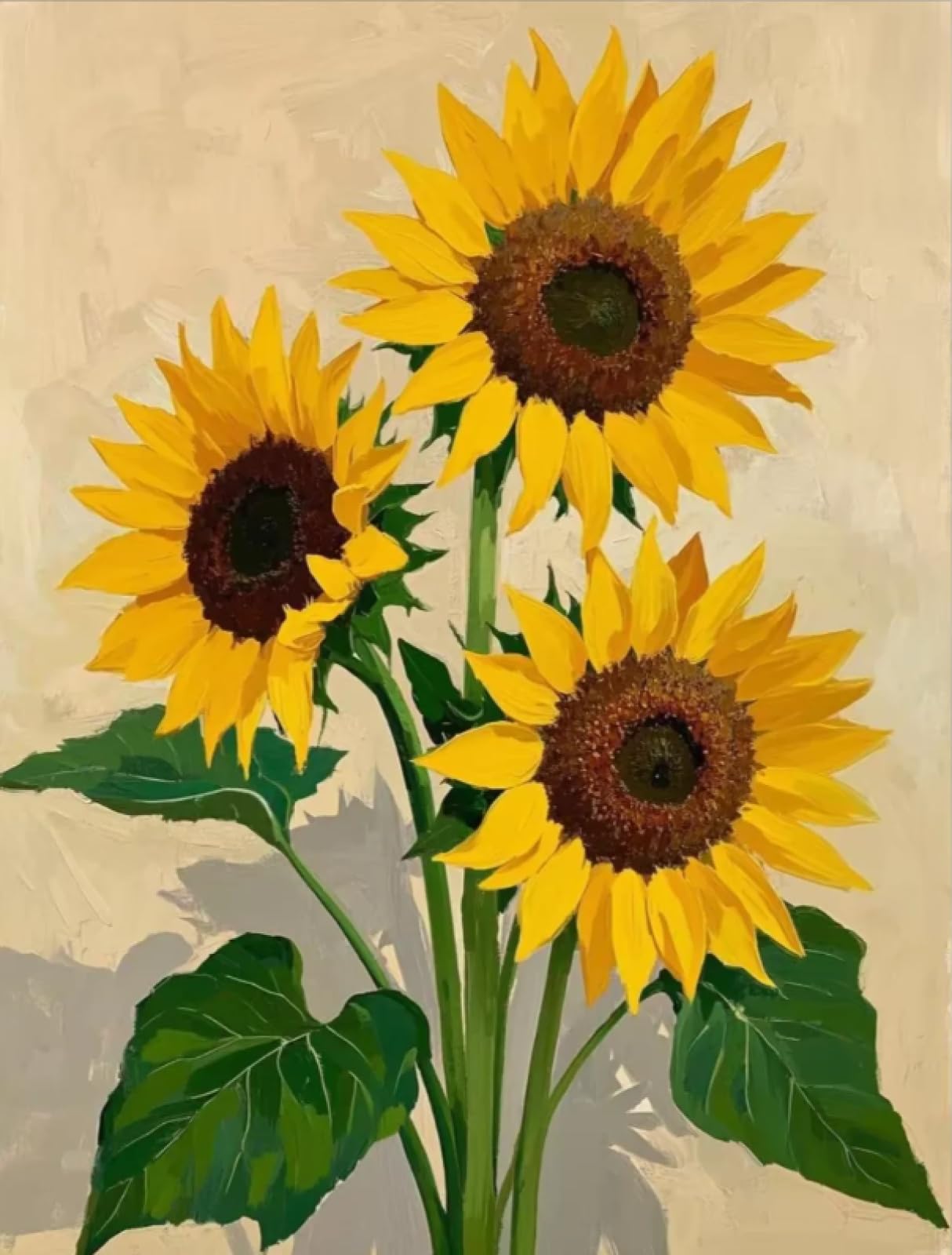 Stithej Pre-Printed Cross Stitch Kit Sunflower 11CT for Adults Beginners