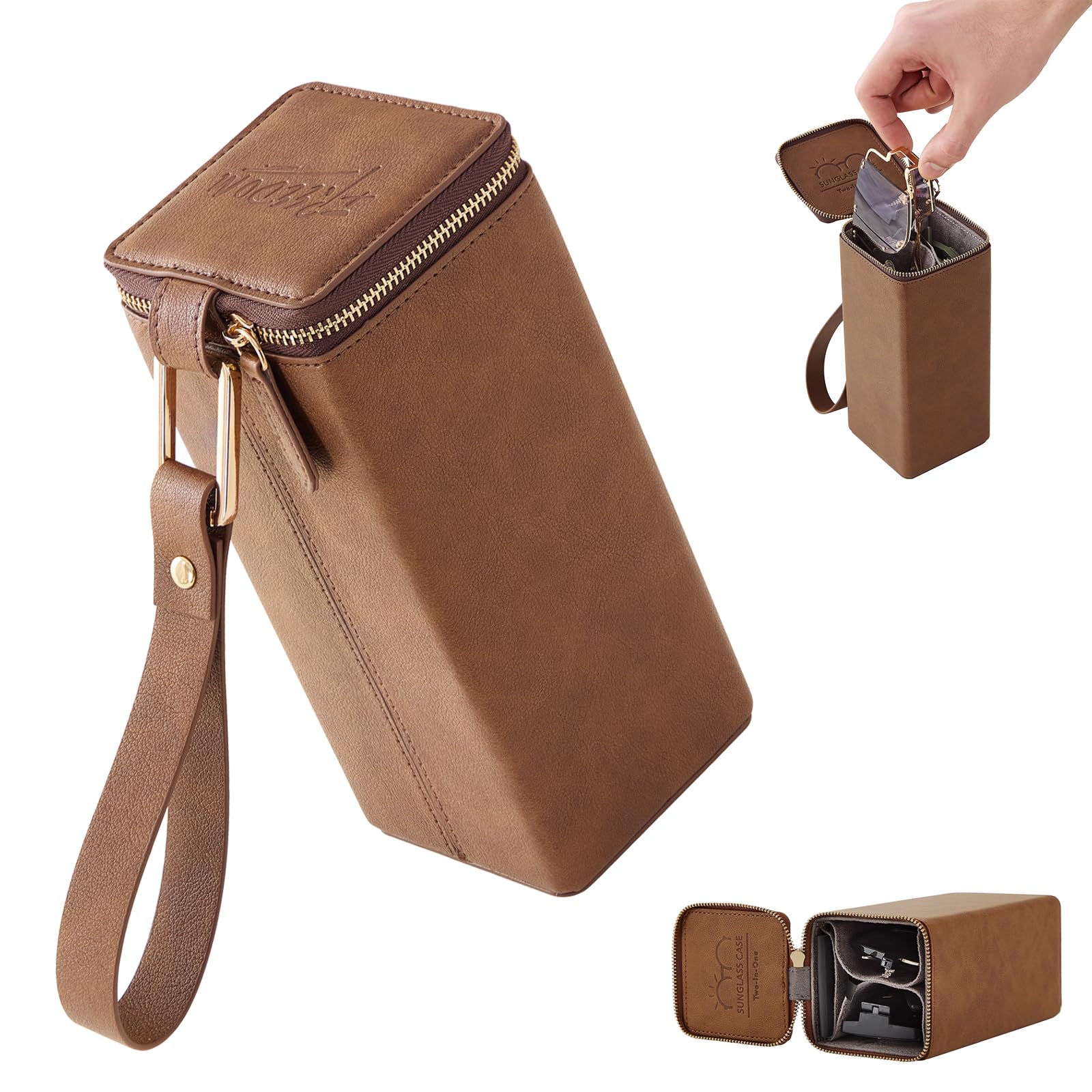 Amazon.com: cloudever Sunglasses Travel Case Organizer Hangable