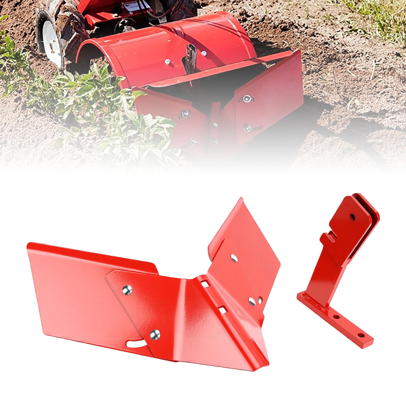 Haofy 15683 Kit Assolcatore per Motozappa, Aratro Ad Ali Regolabile