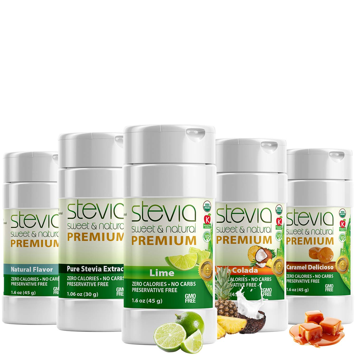 (5pack) Stevia Intl Chef's Choice Shaker. Best Organic