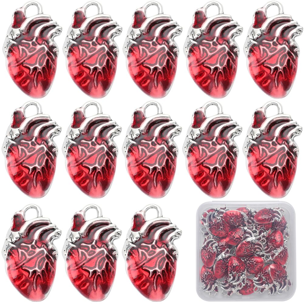 Breloques cœur anatomique légères pour éliminer le poids de vos boucles d'oreilles gothiques - 7